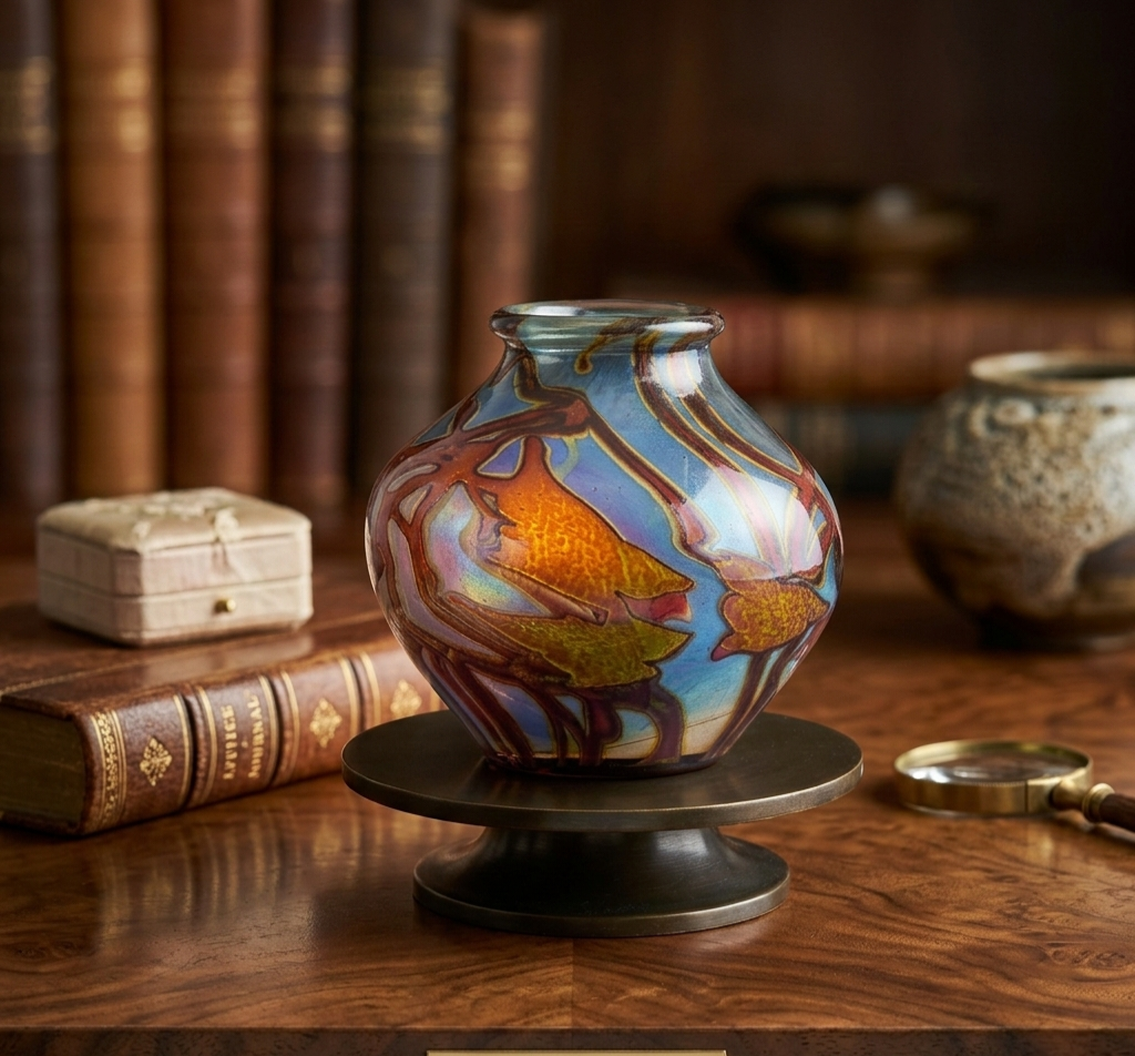 Tiffany Studios Reactive Glass Paperweight