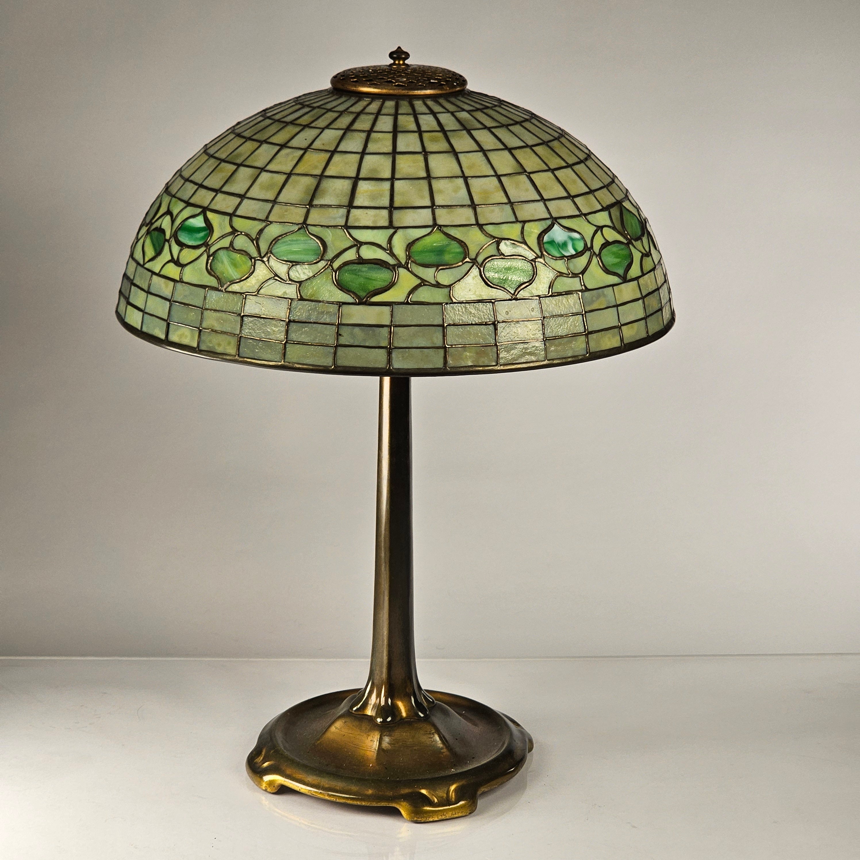 Tiffany Studios Dichroic Leaf and Vine Lamp