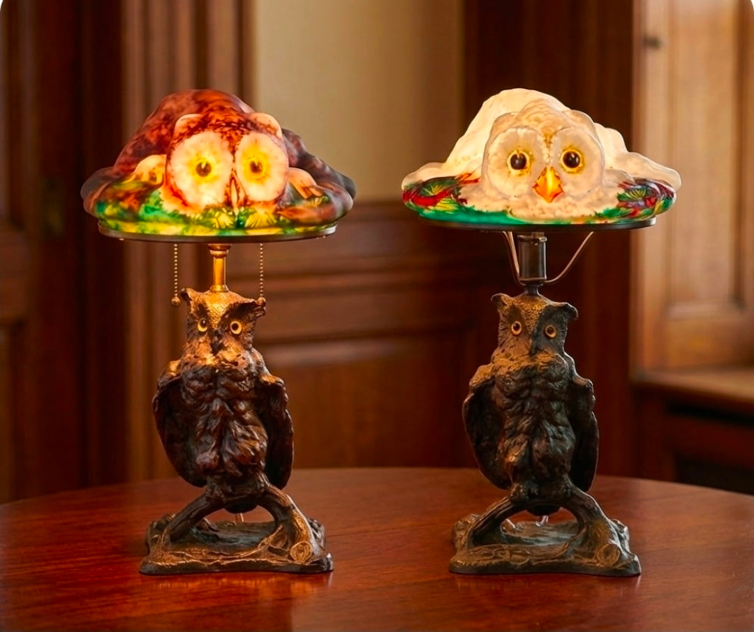 Pairpoint Puffy White Owl Lamp