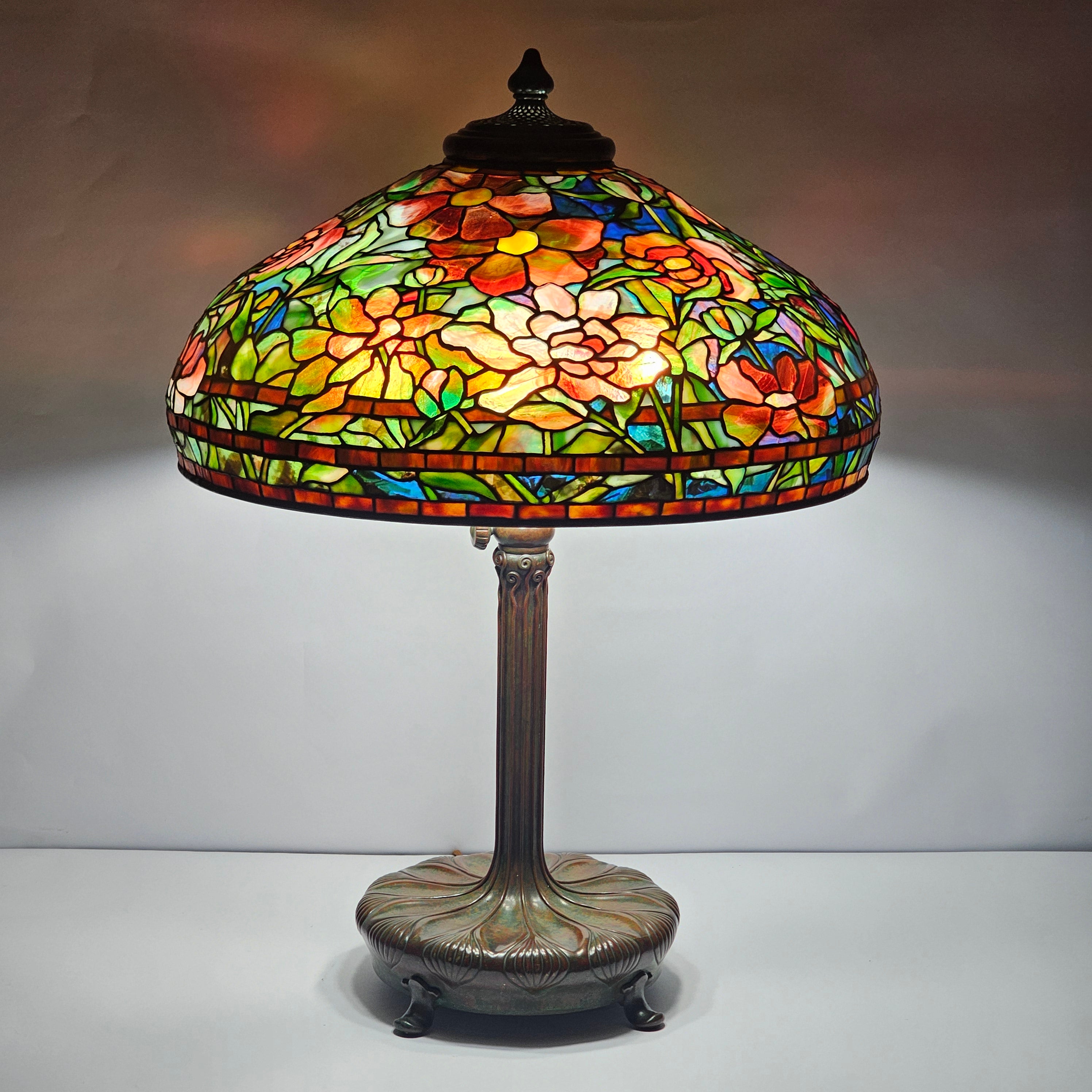 Tiffany Studios Peony Lamp