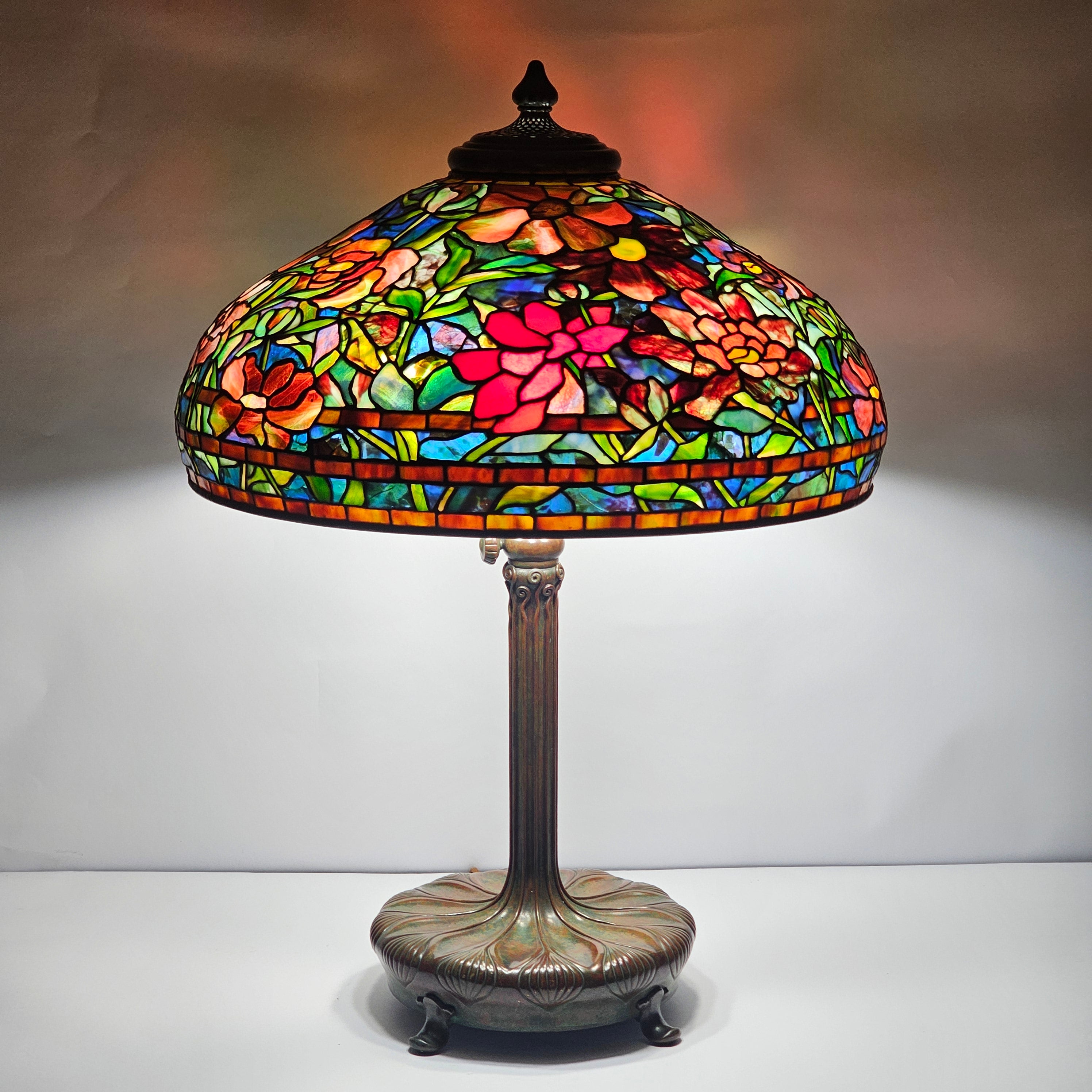 Tiffany Studios Peony Lamp