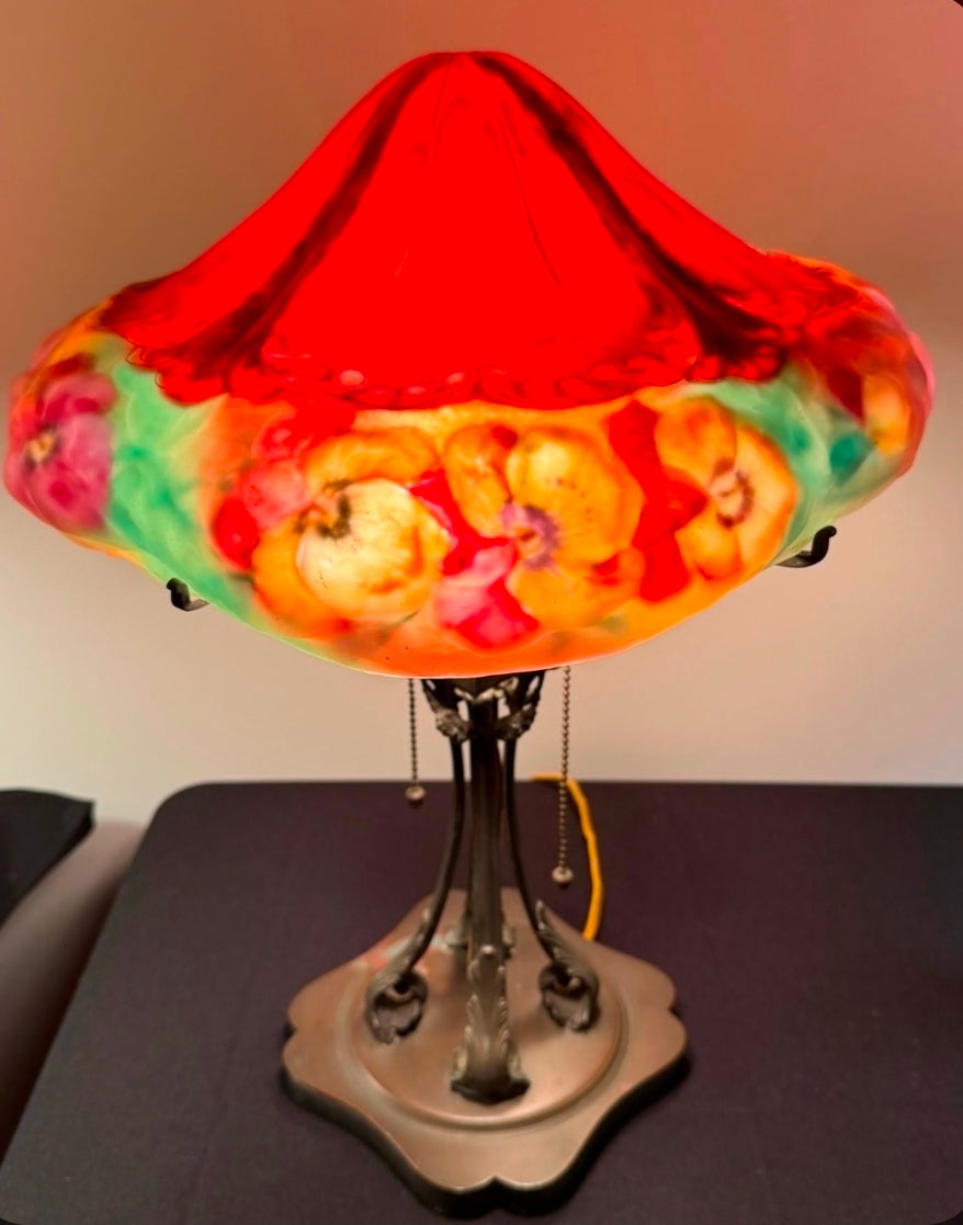 Pairpoint Red Pansy Lamp