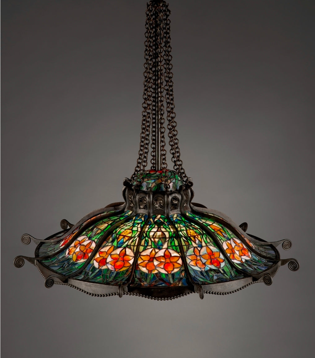 Tiffany Studios Daffodil and Flame Chandelier