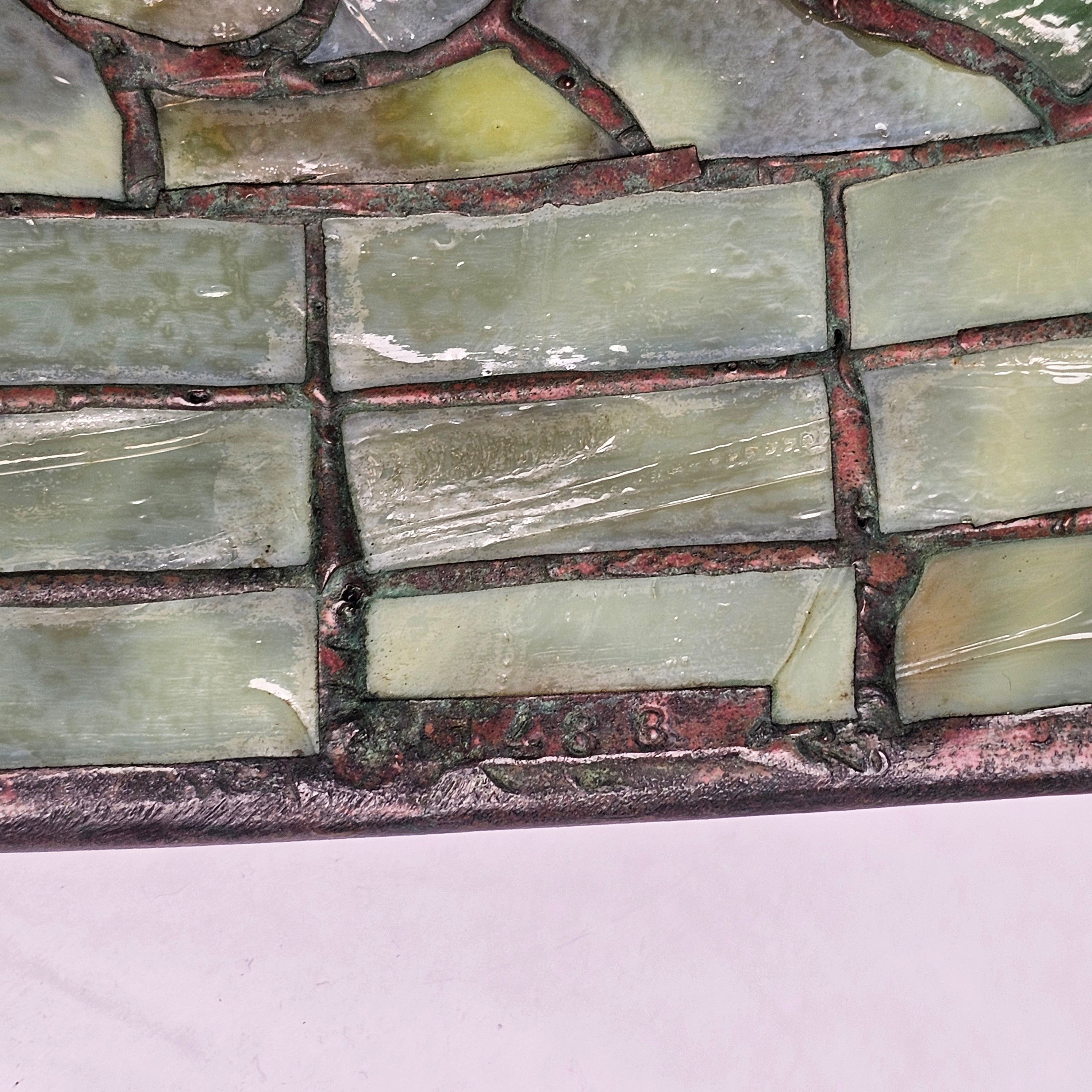 Tiffany Studios 18" Dichroic Leaf and Vine Lamp