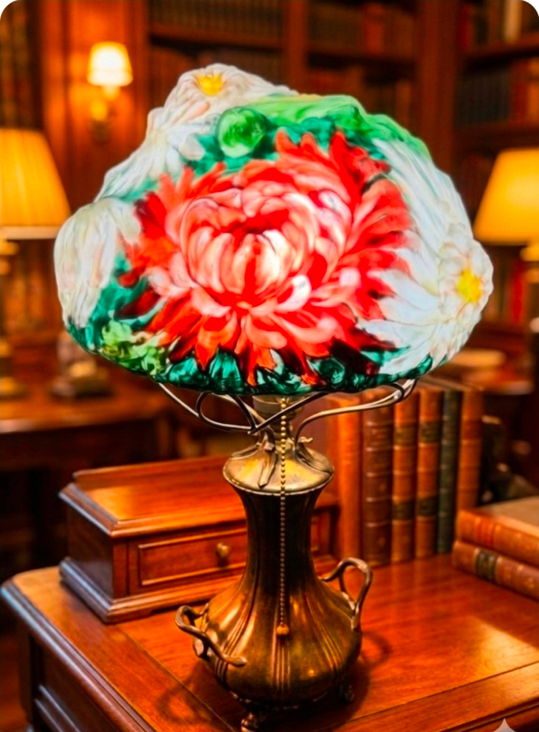 Pairpoint Puffy Chrysanthemum Lamp