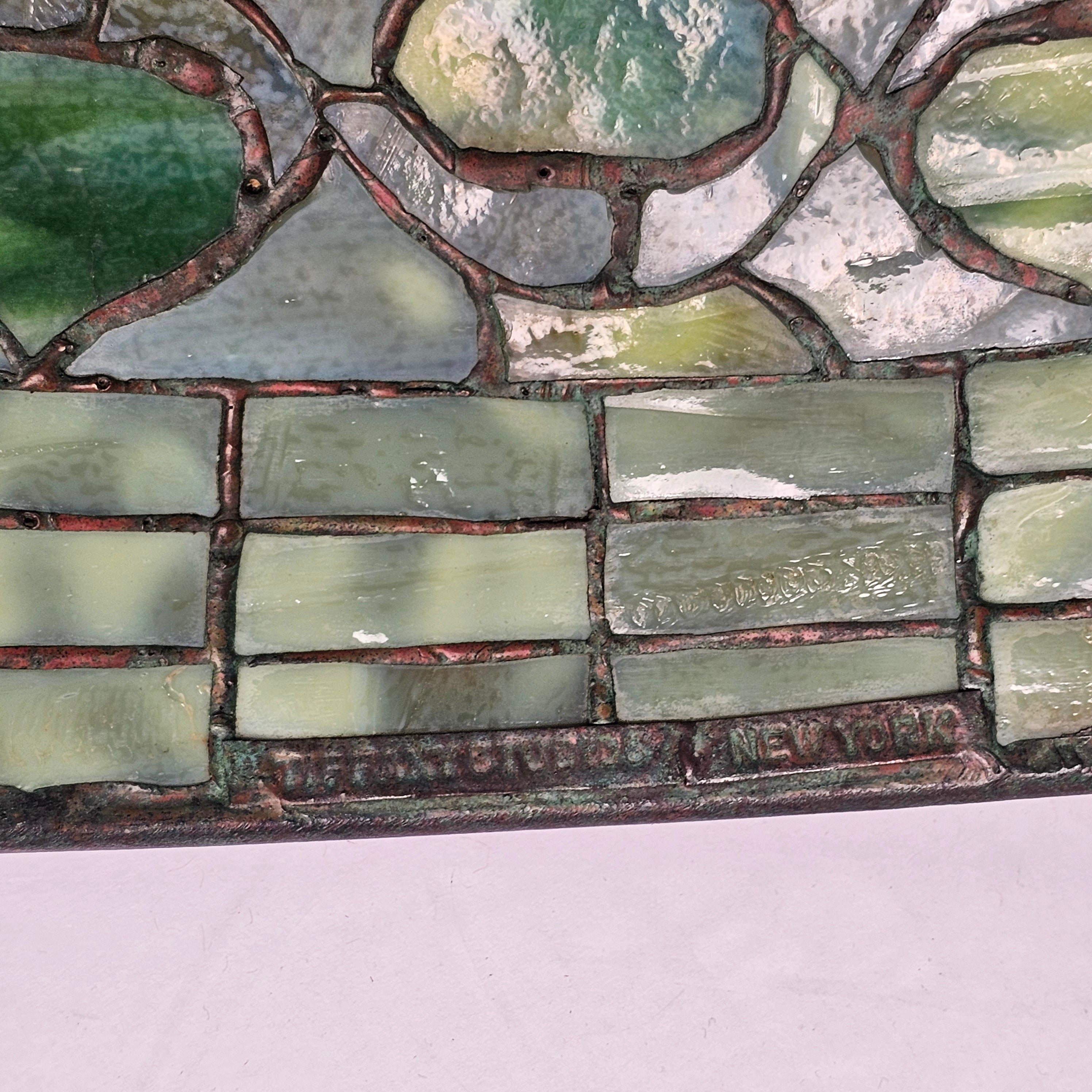 Tiffany Studios 18" Dichroic Leaf and Vine Lamp