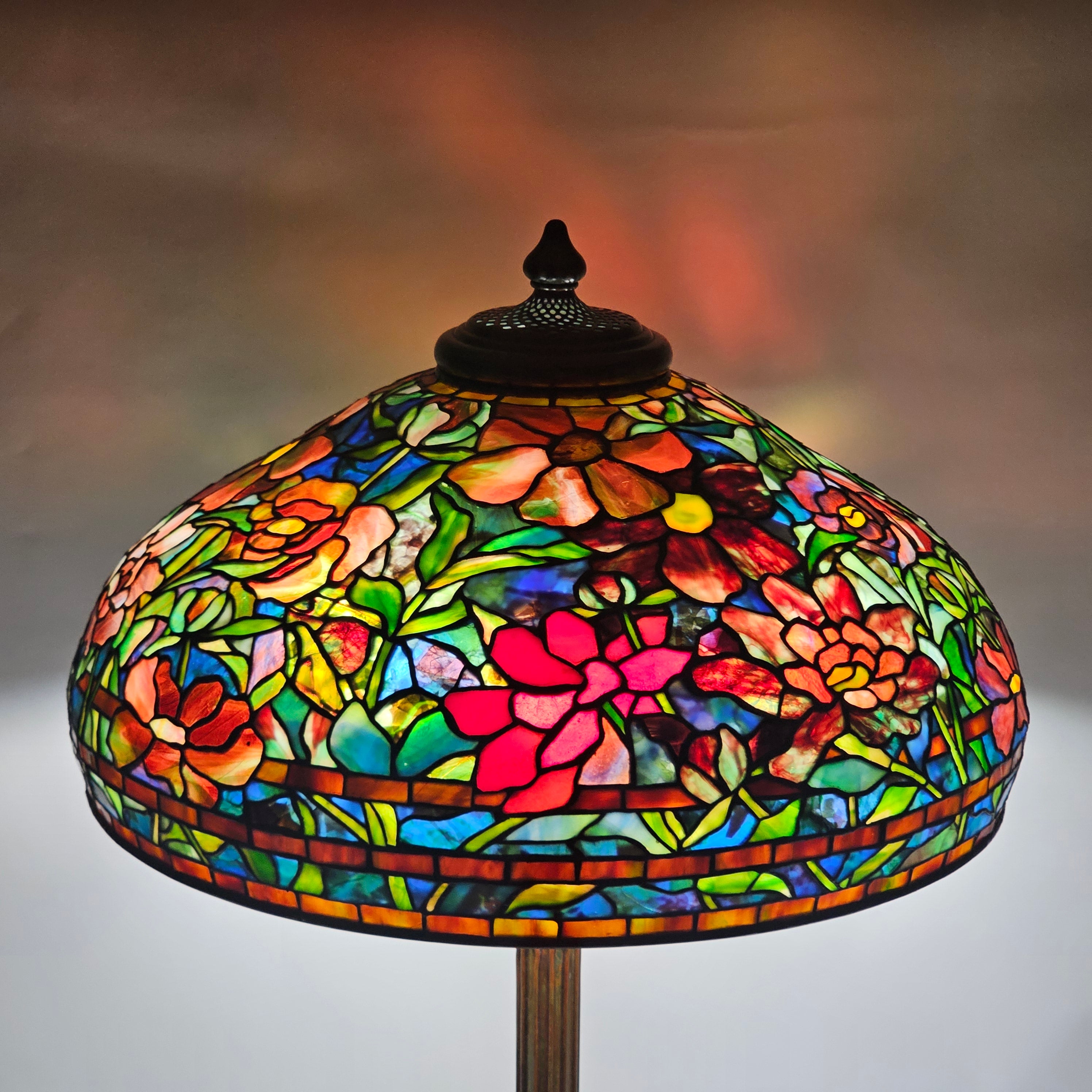 Tiffany Studios Peony Lamp